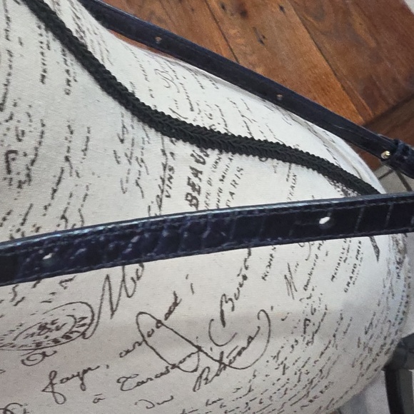 Brahmin Adjustable Crossbody Blue,  White, Reptile - Picture 10 of 16